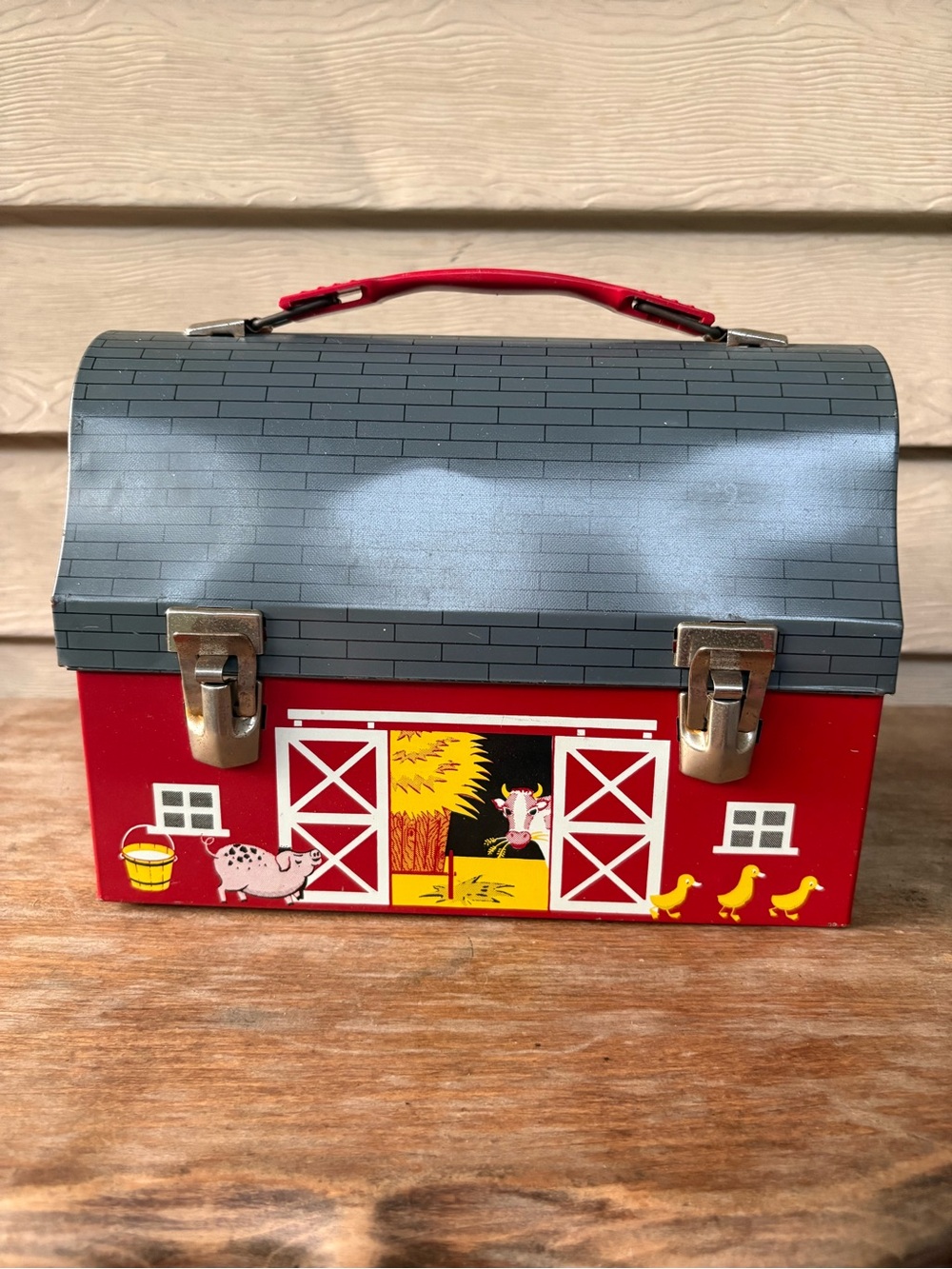 VTG 1950s American Thermos Company metal dome lunchbox